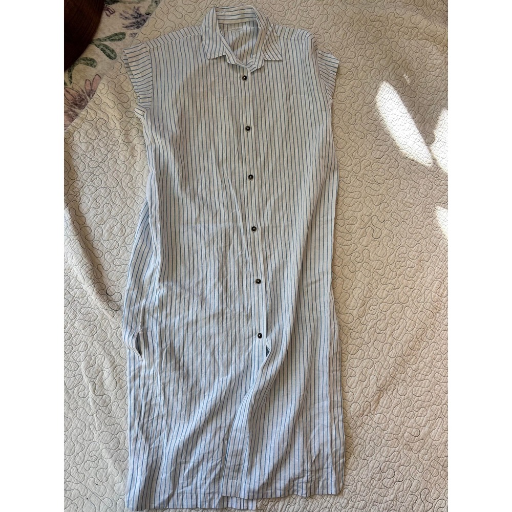 Calia Womens Size Small Extended Short Sleeve Button Swim Coverup Dress NWOT
